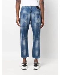 blaue Jeans mit Destroyed-Effekten von Philipp Plein