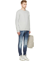 blaue Jeans mit Destroyed-Effekten von DSQUARED2