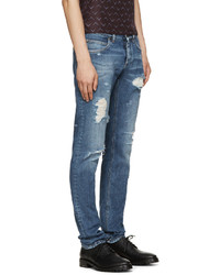 blaue Jeans mit Destroyed-Effekten von Dolce & Gabbana