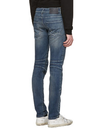 blaue Jeans mit Destroyed-Effekten von Pierre Balmain