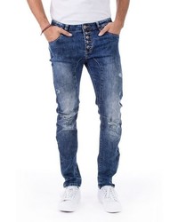 blaue Jeans mit Destroyed-Effekten von BLUE MONKEY