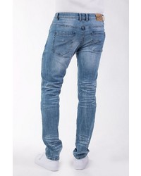 blaue Jeans mit Destroyed-Effekten von BLUE MONKEY