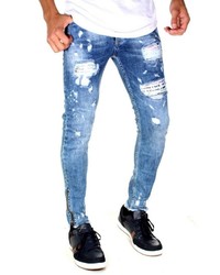 blaue Jeans mit Destroyed-Effekten von Bright Jeans
