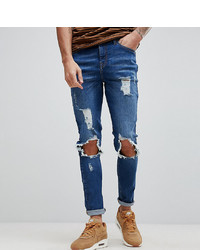 blaue Jeans mit Destroyed-Effekten von Brooklyn Supply Co.