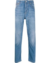 blaue Jeans mit Destroyed-Effekten von Brunello Cucinelli