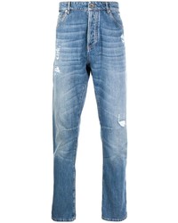 blaue Jeans mit Destroyed-Effekten von Brunello Cucinelli