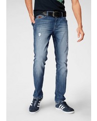 blaue Jeans mit Destroyed-Effekten von BRUNO BANANI