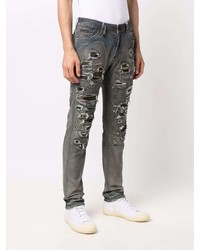 blaue Jeans mit Destroyed-Effekten von Philipp Plein