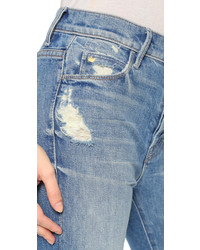 blaue Jeans mit Destroyed-Effekten von Mother