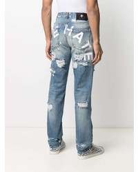 blaue Jeans mit Destroyed-Effekten von John Richmond