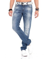 blaue Jeans mit Destroyed-Effekten von Cipo & Baxx