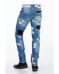 blaue Jeans mit Destroyed-Effekten von Cipo & Baxx