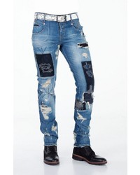 blaue Jeans mit Destroyed-Effekten von Cipo & Baxx