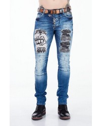 blaue Jeans mit Destroyed-Effekten von Cipo & Baxx