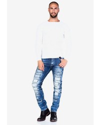 blaue Jeans mit Destroyed-Effekten von Cipo & Baxx