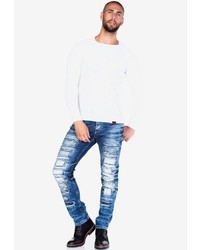 blaue Jeans mit Destroyed-Effekten von Cipo & Baxx