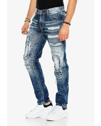 blaue Jeans mit Destroyed-Effekten von Cipo & Baxx