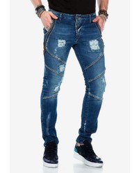 blaue Jeans mit Destroyed-Effekten von Cipo & Baxx