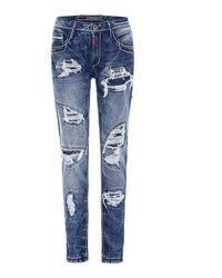 blaue Jeans mit Destroyed-Effekten von Cipo & Baxx