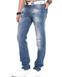 blaue Jeans mit Destroyed-Effekten von Cipo & Baxx