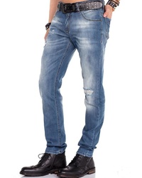 blaue Jeans mit Destroyed-Effekten von Cipo & Baxx