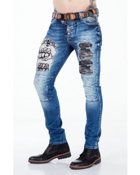 blaue Jeans mit Destroyed-Effekten von Cipo & Baxx