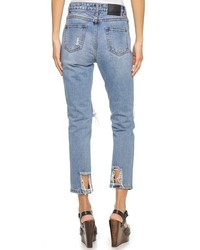 blaue Jeans mit Destroyed-Effekten von Unif