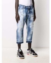 blaue Jeans mit Destroyed-Effekten von DSQUARED2