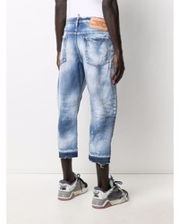 blaue Jeans mit Destroyed-Effekten von DSQUARED2