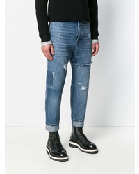 blaue Jeans mit Destroyed-Effekten von Diesel Black Gold