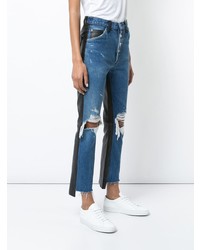 blaue Jeans mit Destroyed-Effekten von Amiri