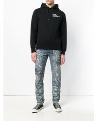 blaue Jeans mit Destroyed-Effekten von Marcelo Burlon County of Milan