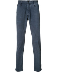 blaue Jeans mit Destroyed-Effekten von Denham Jeans