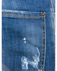 blaue Jeans mit Destroyed-Effekten von DSQUARED2