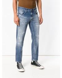 blaue Jeans mit Destroyed-Effekten von Department 5