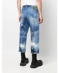 blaue Jeans mit Destroyed-Effekten von DSQUARED2