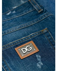 blaue Jeans mit Destroyed-Effekten von Dolce & Gabbana