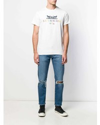 blaue Jeans mit Destroyed-Effekten von Levi's