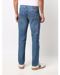 blaue Jeans mit Destroyed-Effekten von Dondup