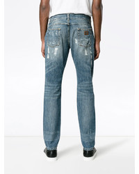 blaue Jeans mit Destroyed-Effekten von Dolce & Gabbana