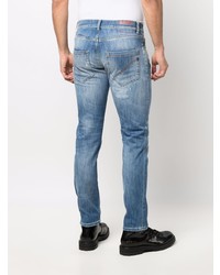 blaue Jeans mit Destroyed-Effekten von Dondup