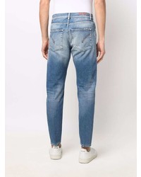 blaue Jeans mit Destroyed-Effekten von Dondup