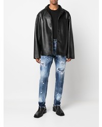 blaue Jeans mit Destroyed-Effekten von DSQUARED2