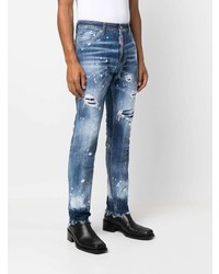 blaue Jeans mit Destroyed-Effekten von DSQUARED2