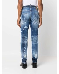 blaue Jeans mit Destroyed-Effekten von DSQUARED2