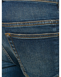 blaue Jeans mit Destroyed-Effekten von Balmain