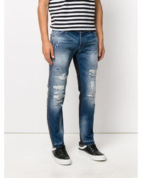 blaue Jeans mit Destroyed-Effekten von Dolce & Gabbana