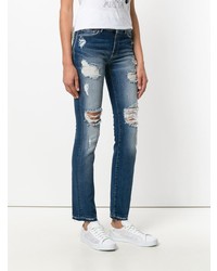 blaue Jeans mit Destroyed-Effekten von Htc Los Angeles