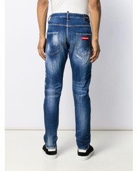 blaue Jeans mit Destroyed-Effekten von DSQUARED2