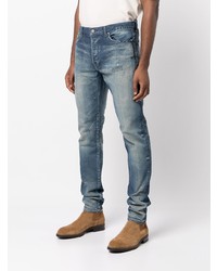 blaue Jeans mit Destroyed-Effekten von John Elliott